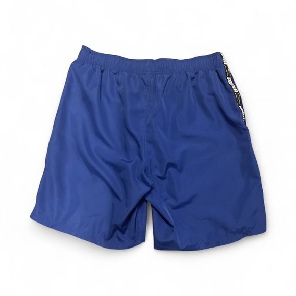 Puma Blue Swim Trunks with Black and White Accents - Picture 2 of 3